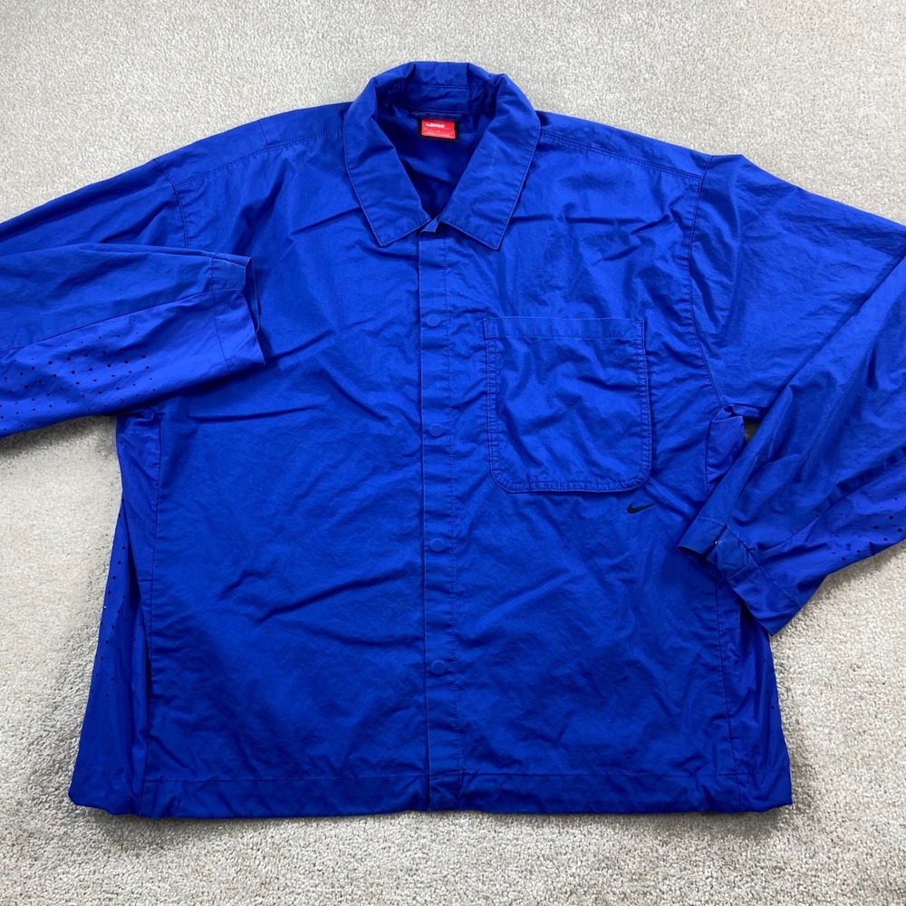 Nike Tech Snap Front‎ Shirt Mens Medium Blue HJ2936-480